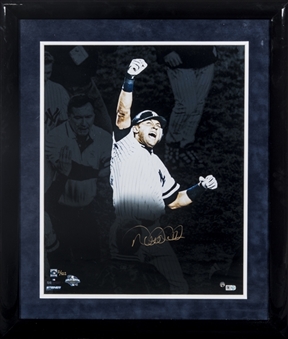 Derek Jeter Signed 2001 World Series Fist Pump Photo In 23x27 Framed Display (LE 5/122) (MLB Authenticated & Steiner)